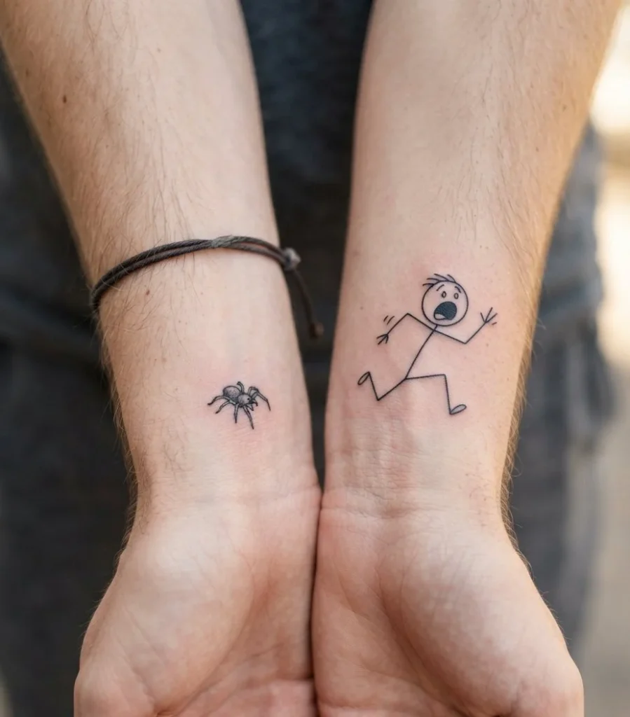 Spider & Screaming Stick Figure