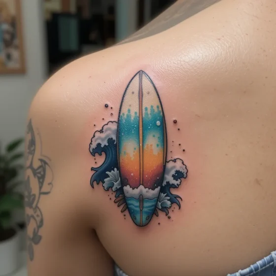 Surfboard Tattoo
