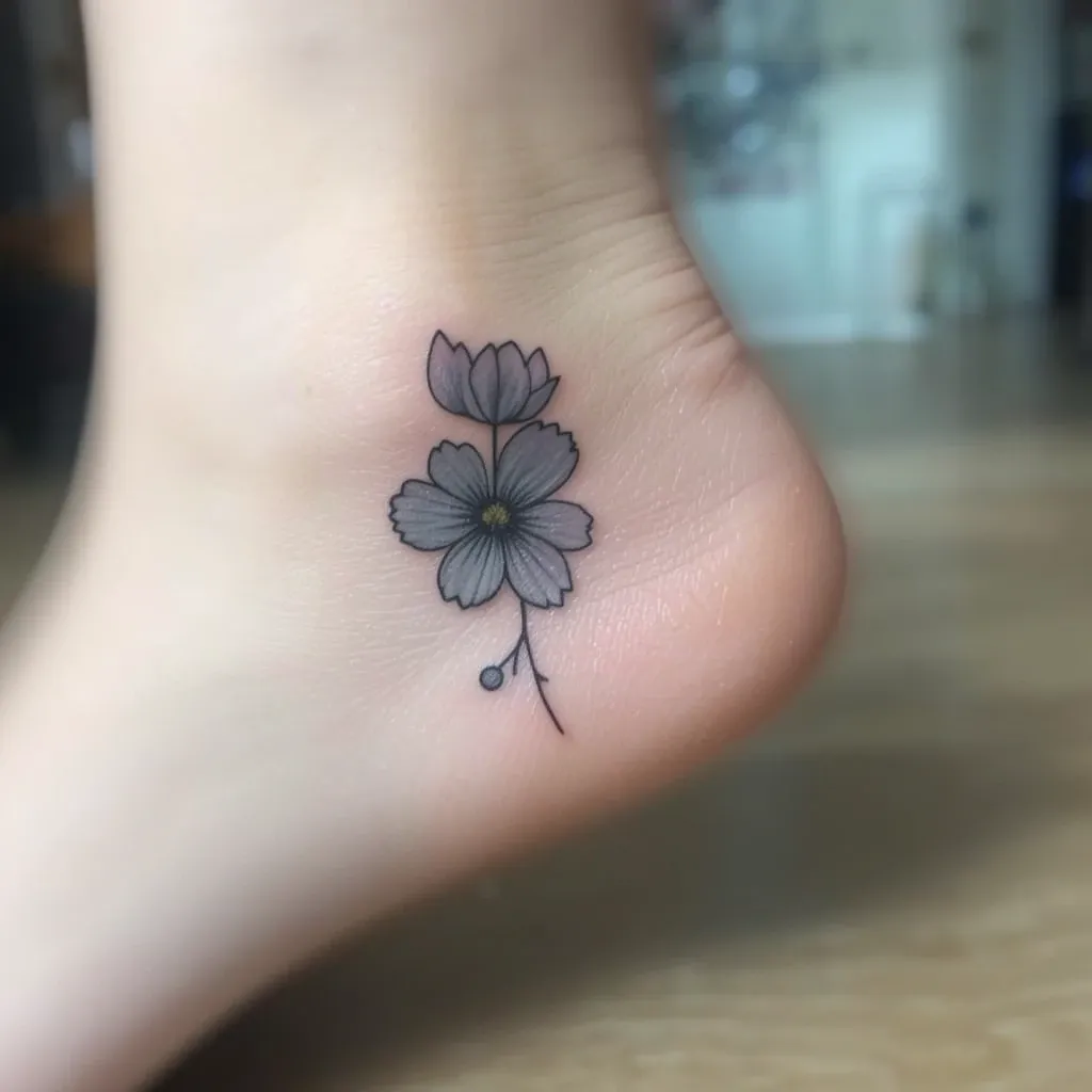 Sweet Pea Ankle Tattoo