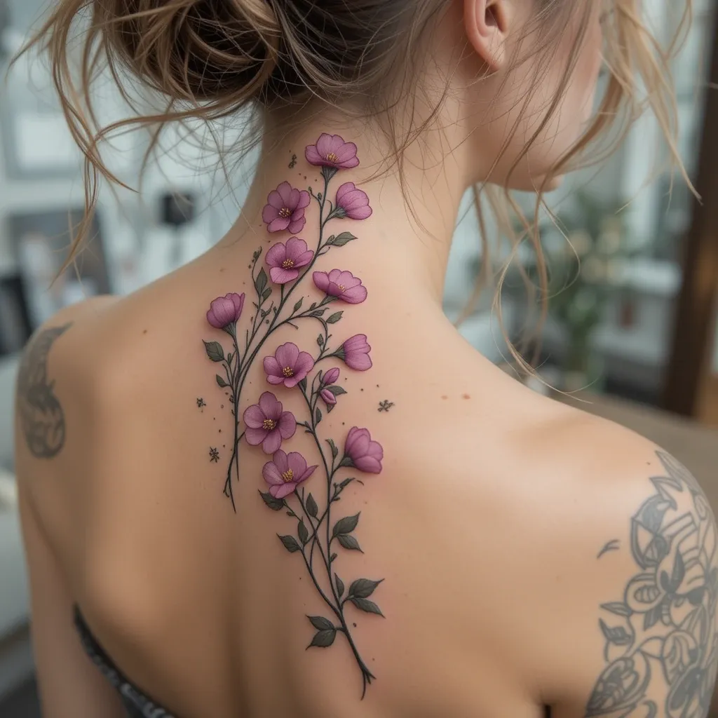 Sweet Pea Vine Along the Spine