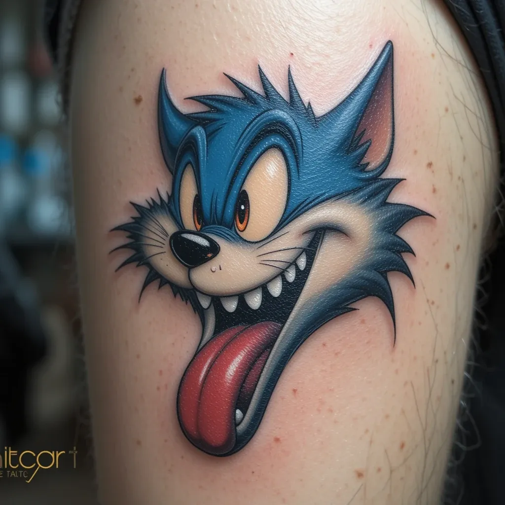 Taz the Tasmanian Devil Tattoo