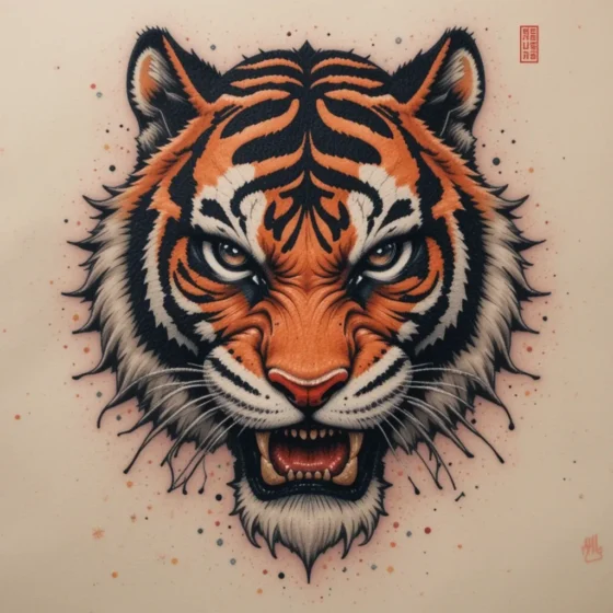 Tiger Head Tattoo