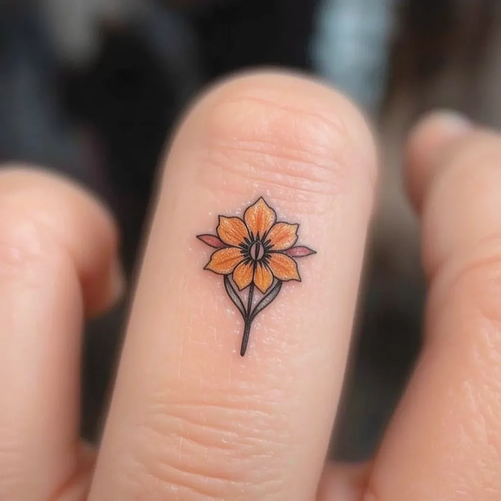 Tiny Finger Jonquil Tattoo