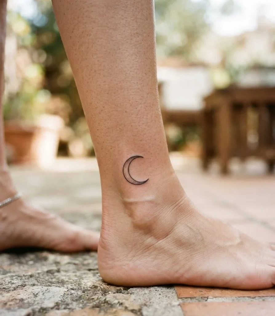 Tiny Moon Tattoo