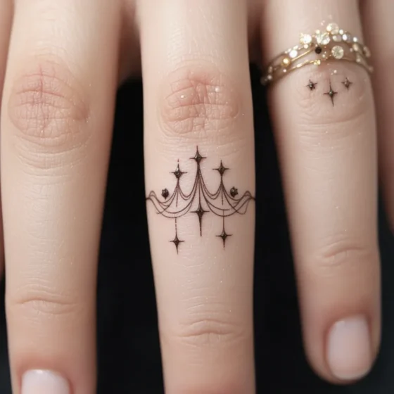 Tiny Star Ring Tattoo