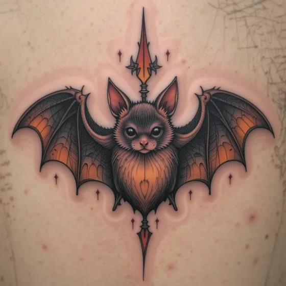 Traditional Bat Tattoo