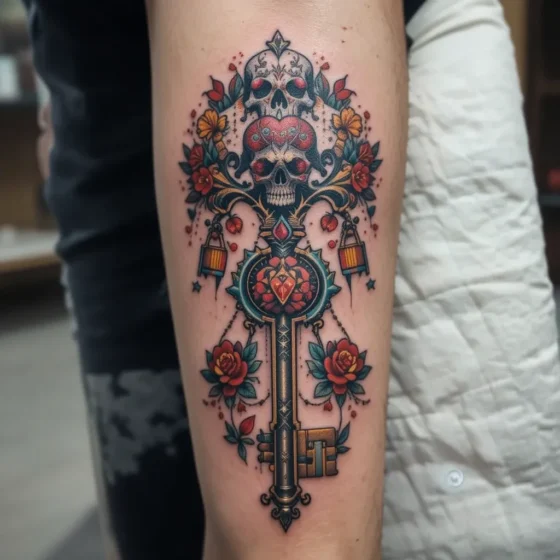 Traditional Key Tattoo