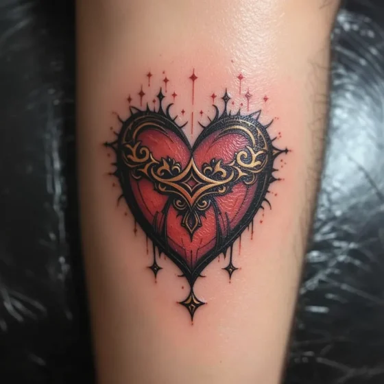 Traditional Sacred Heart with Bold Colors