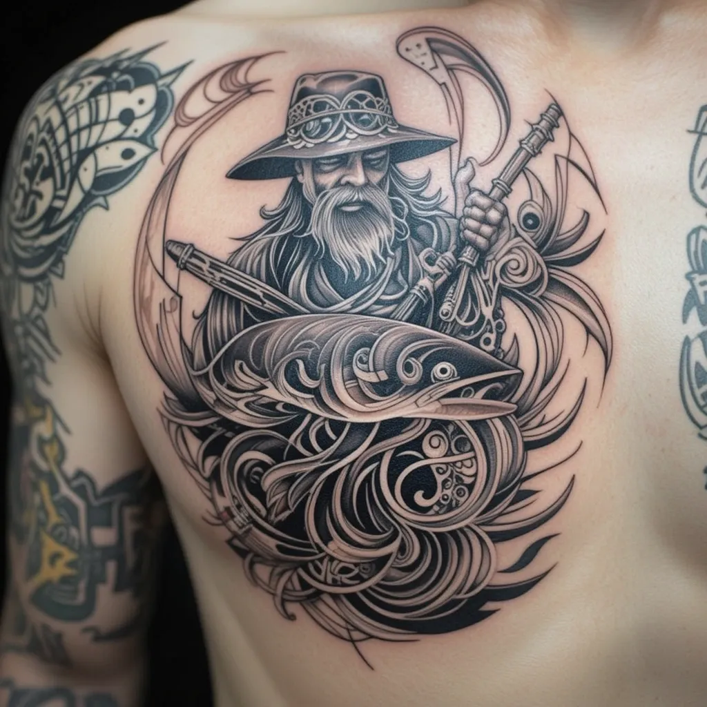 Tribal Fisherman Tattoo