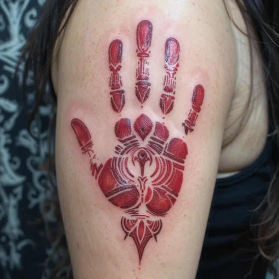 Tribal Handprint Tattoo