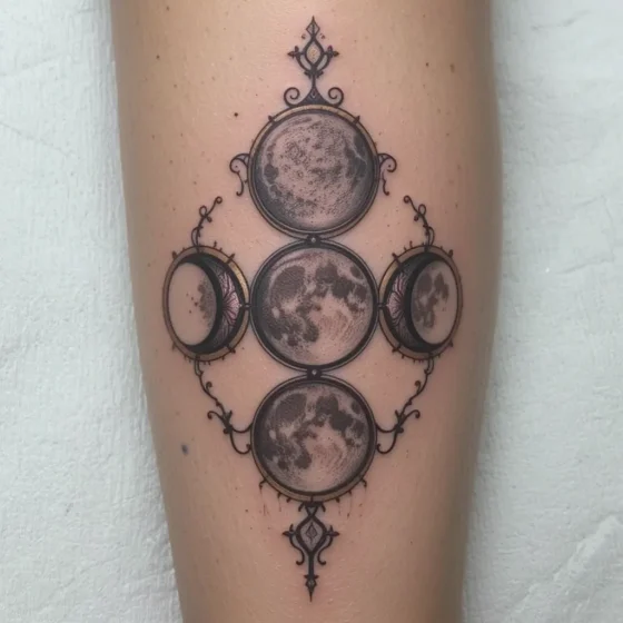 Triple Moon Goddess Tattoo