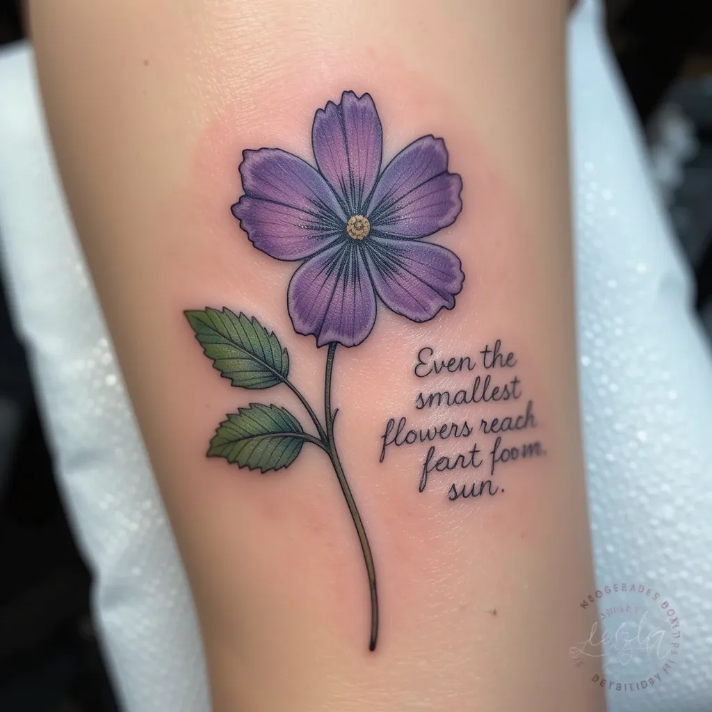 Violet with a Quote