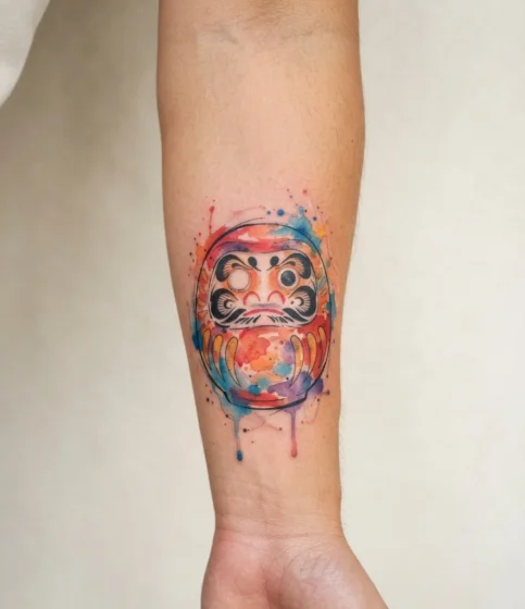 Watercolor Daruma