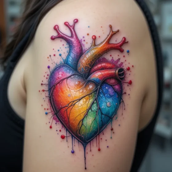 Watercolor Sacred Heart