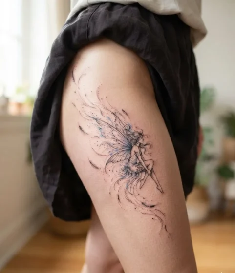Whispering Wind Fairy Tattoo