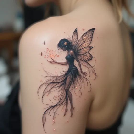 Whispering Wind Fairy Tattoo