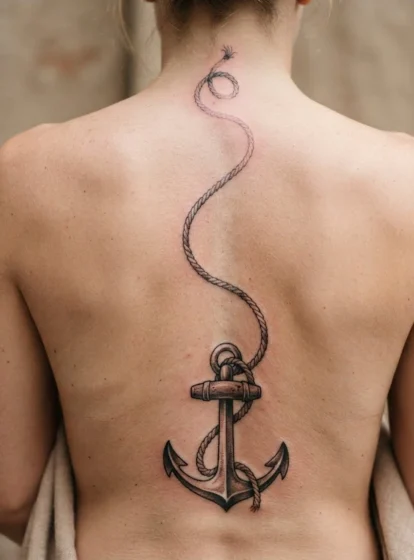 Anchor Weighted by a Winding Rope