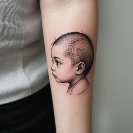 Classic Black Ink Baby Profile