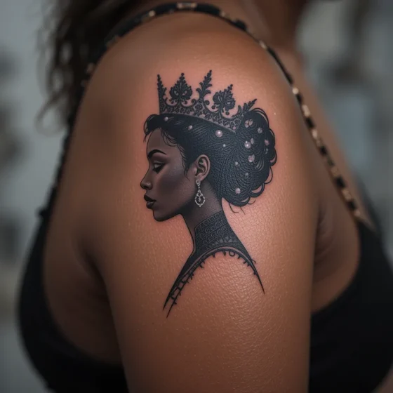 Crowned Queen Silhouette