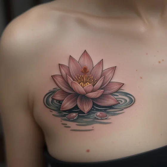 Floating Lily in Water