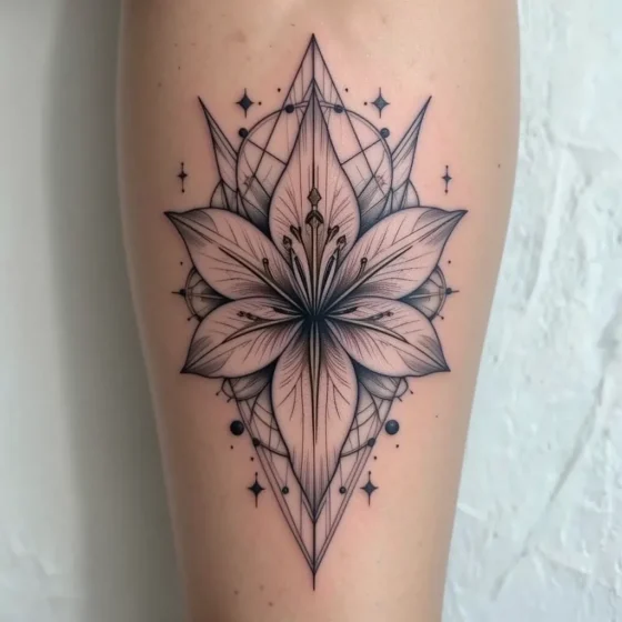 Geometric Lily Design