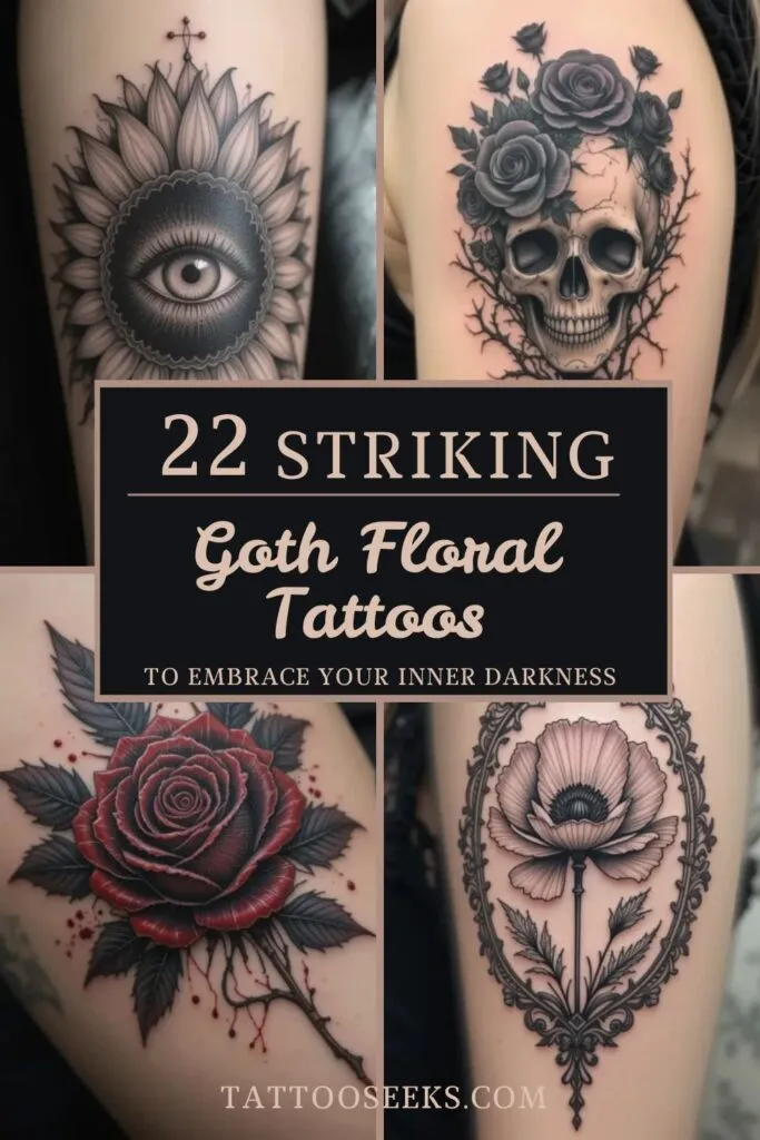 Goth Floral Tattoos