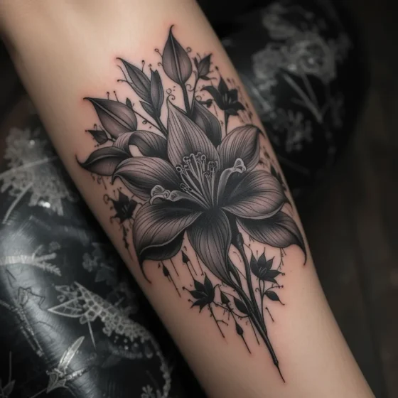 Gothic Lily with Dark Shading