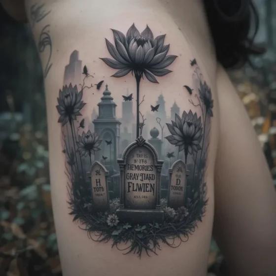 Graveyard Garden with Ghostly Blooms