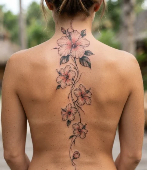 Hibiscus Flower Spine