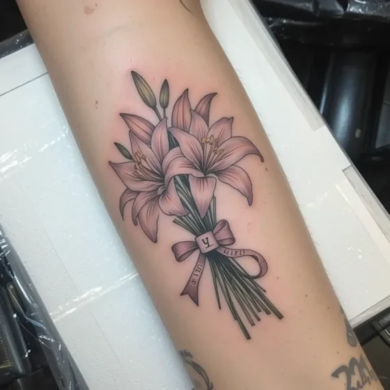 Lily Bouquet Tattoo