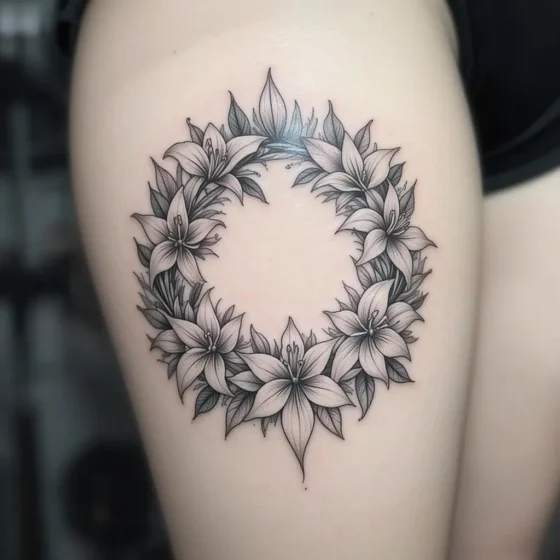 Lily Crown Tattoo