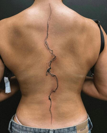 Line Art Beach Tattoo