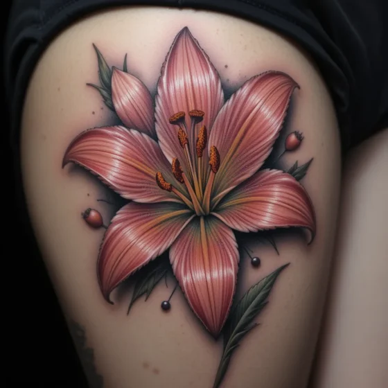 Realistic 3D Lily Bloom