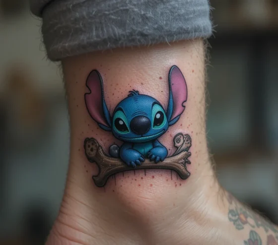 Stitch Peeking Out from the Ankle