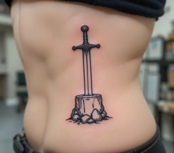 Sword in the Stone Emblem on the Side Rib