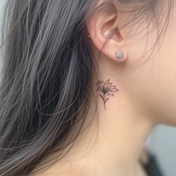 Tiny Lily Behind the Ear