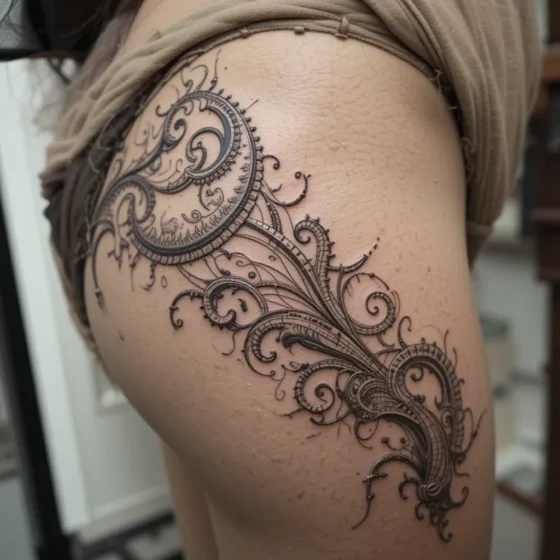 Tooled Boot Stitch-Inspired Panel