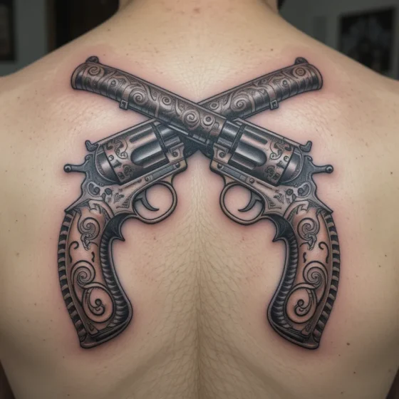 Tooled Pistol Grips with Scrollwork