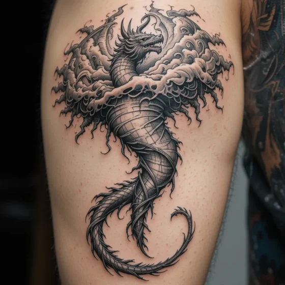 Tornado Morphing into a Dragon