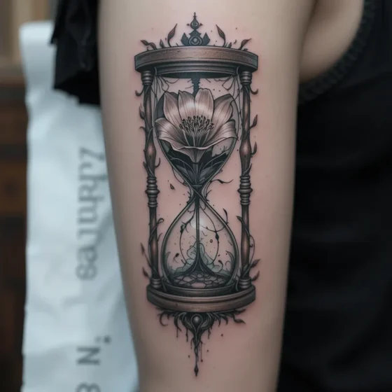 Withered Lily in an Hourglass