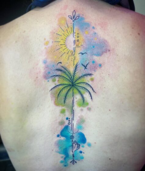 Watercolor Palm Tree