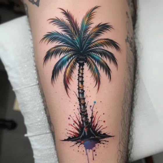 Abstract Palm Tree