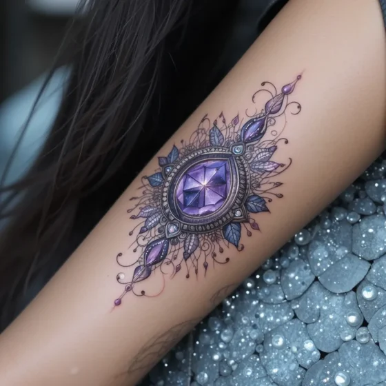 Amethyst Chakra Tattoo