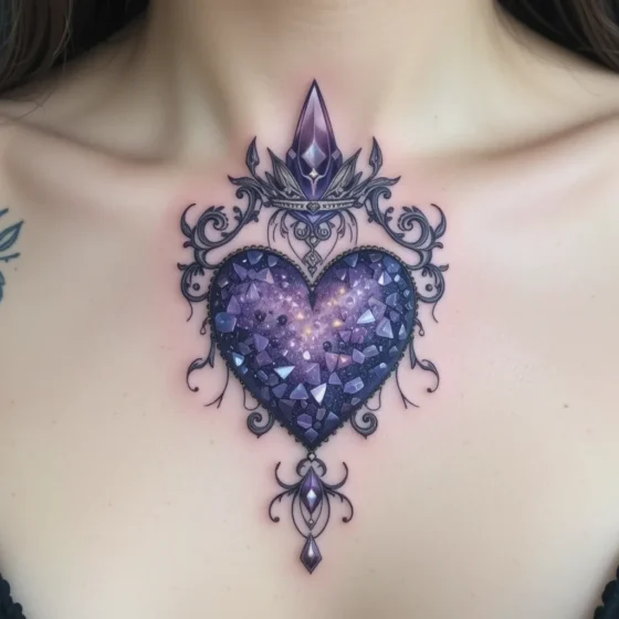 Amethyst Crowned Heart