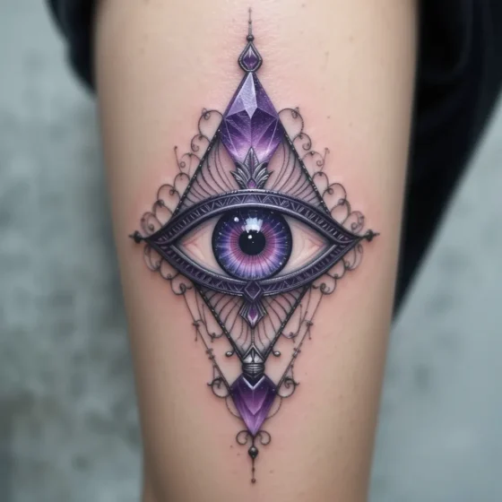 Amethyst Embedded in a Third Eye