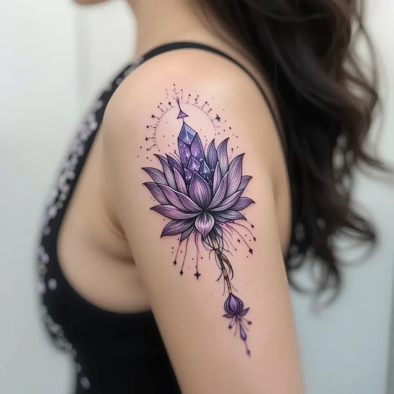 Amethyst and Lotus Flower