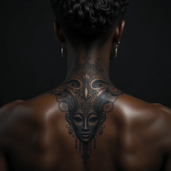 Ancestral Mask Tattoo