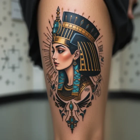 Art Deco Cleopatra Tattoo