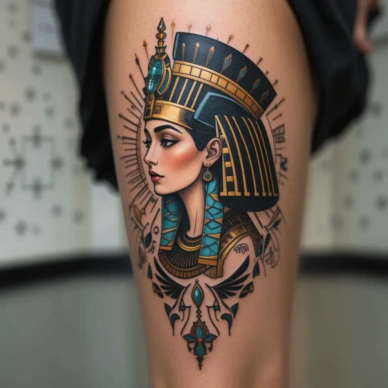 Art Deco Cleopatra Tattoo
