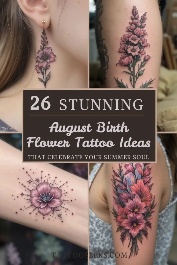 August Birth Flower Tattoos